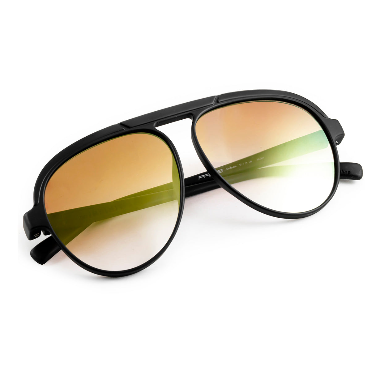 Paris Negro Mate Lente Suave Espejada Dorada Degrade