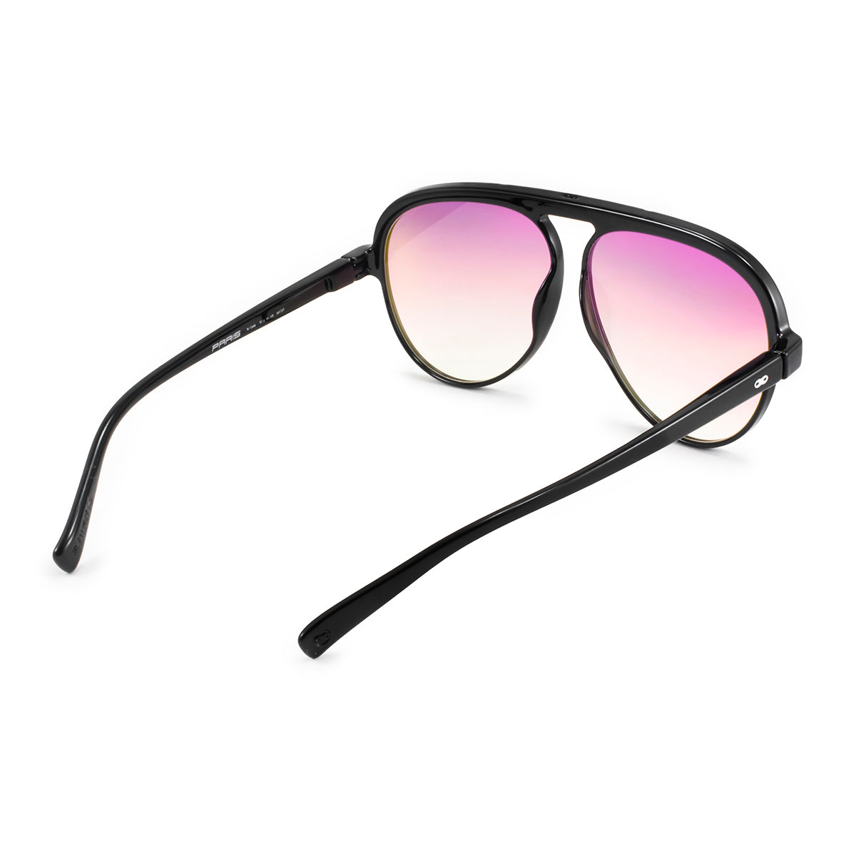 Anteojos De Sol Paris Negro Brillo Lente Suave Espejada Candy
