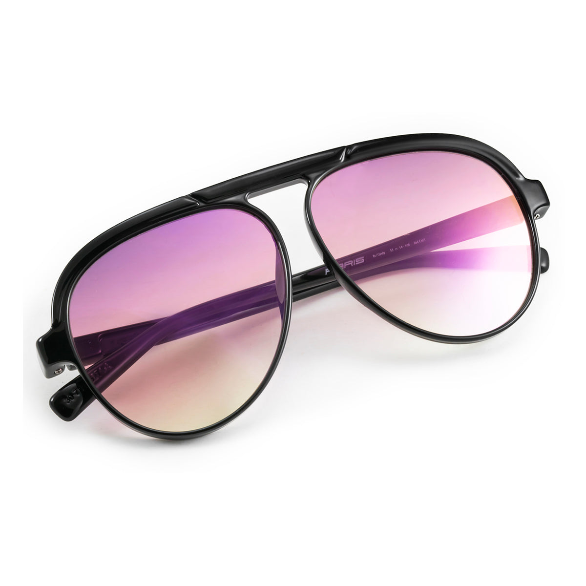 Anteojos De Sol Paris Negro Brillo Lente Suave Espejada Candy