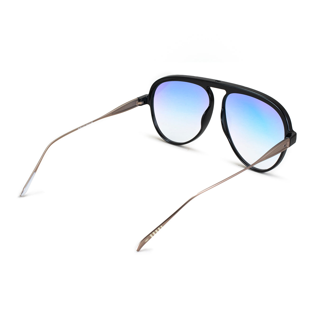 Paris Metal Negro Brillo Lente Azul Suave Espejada Degrade - imagen 5