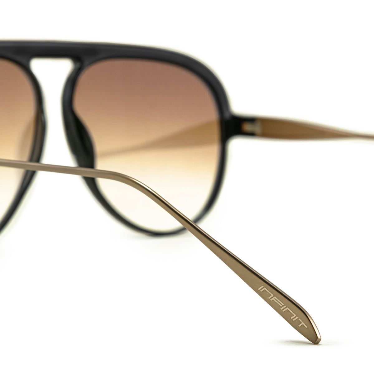Paris Metal Negro Brillo Lente Marron Suave Espejada Dorada Degrade