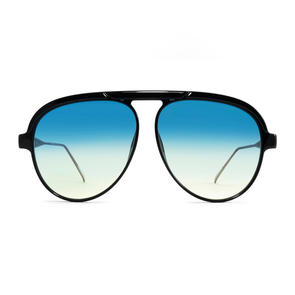 Paris Metal Negro Brillo Lente Azul Y Amarillo Degrade - imagen 3