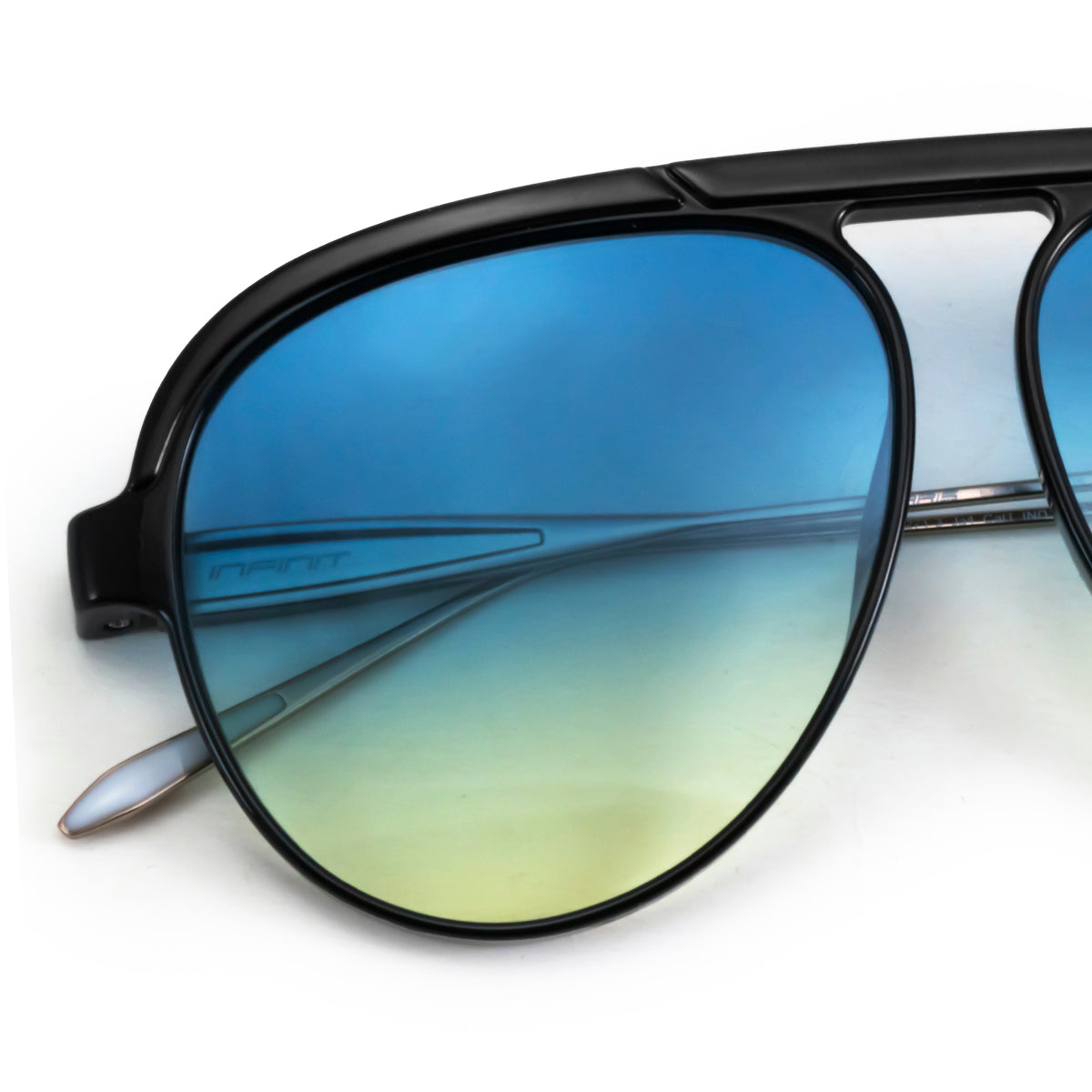 Paris Metal Negro Brillo Lente Azul Y Amarillo Degrade - imagen 6