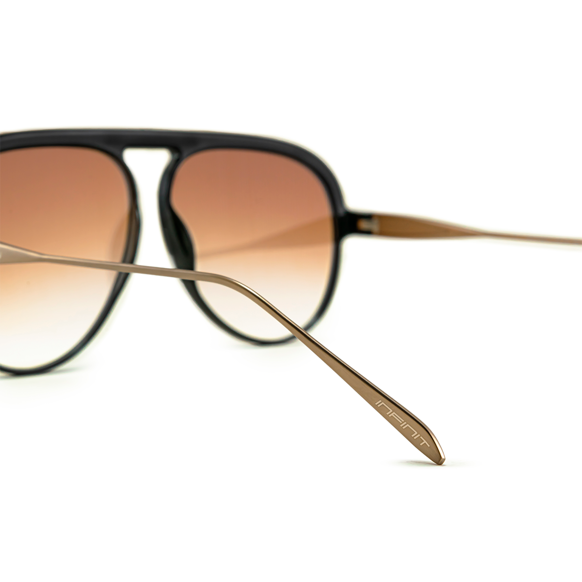 Paris Metal Negro Brillo Lente Suave Espejada Naranja Degrade