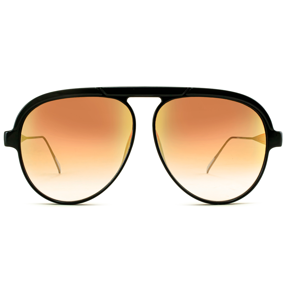 Paris Metal Negro Brillo Lente Suave Espejada Naranja Degrade