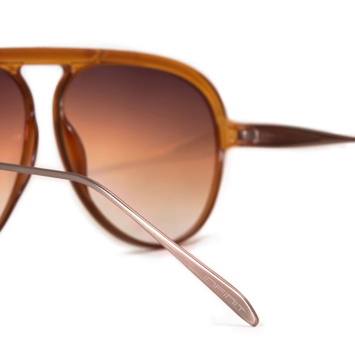 Anteojos De Sol Paris Special Metal Edition Dark Honey Lente Suave Espejada Dorada Degrade