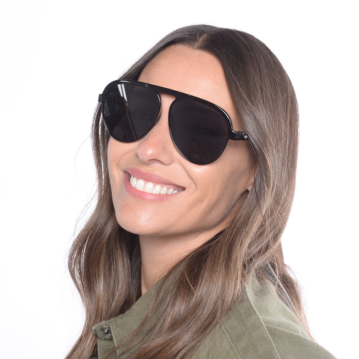 Paris Negro Brillo Lente Gris By Pampita