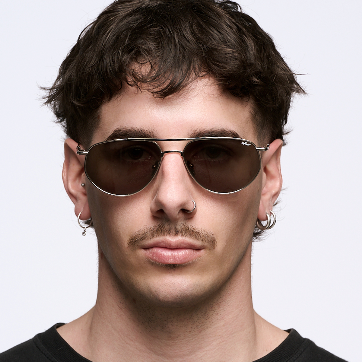 Petra Plateado Lente Verde