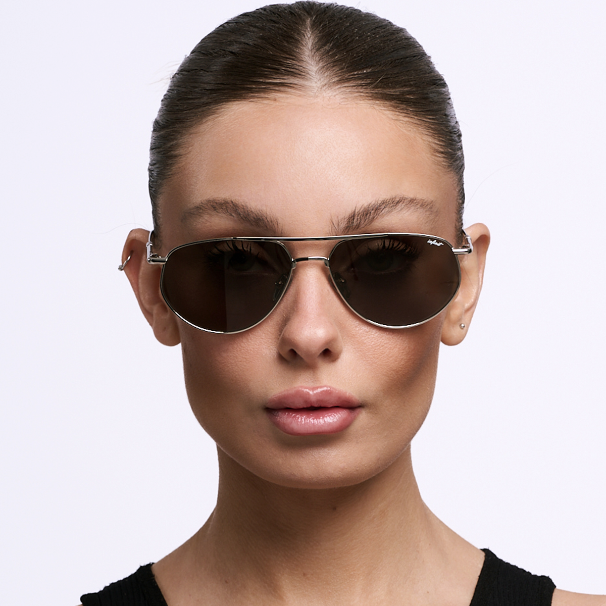 Petra Plateado Lente Verde