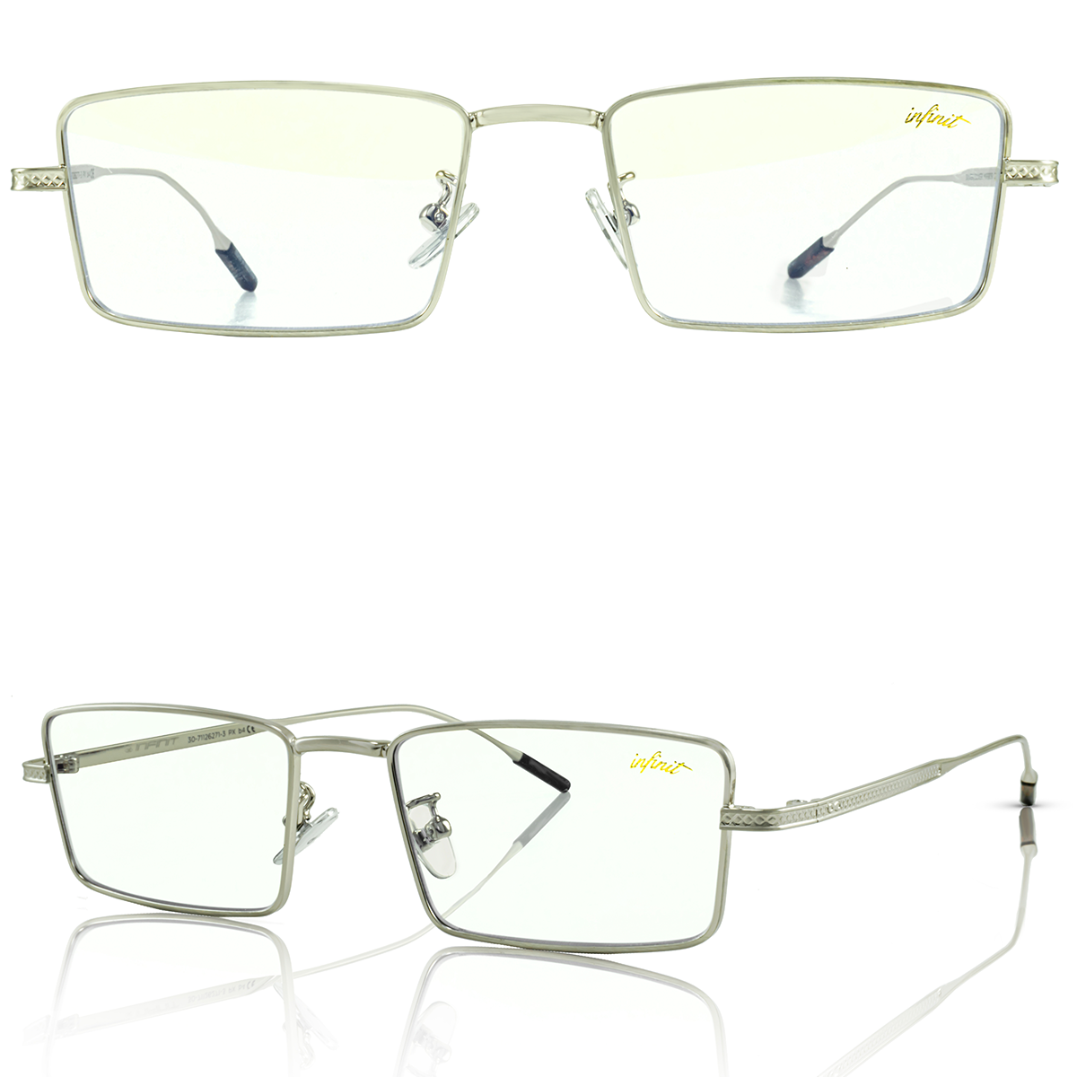 Anteojos Filtro Luz Azul Positano Plateado con Antireflejo