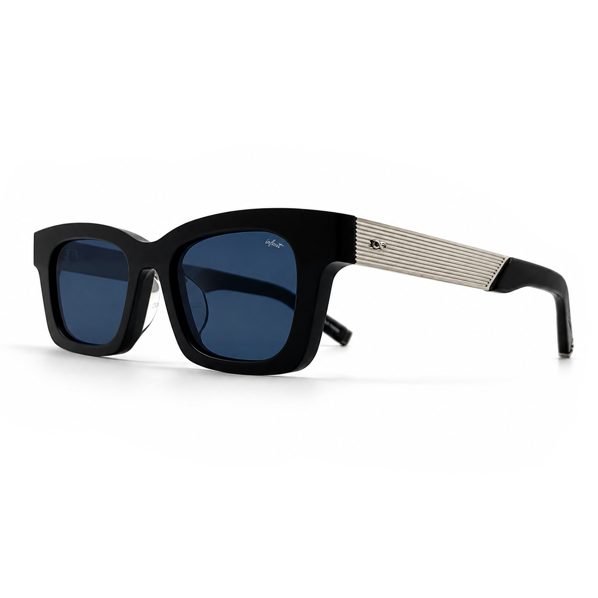 Rich Plateado Lente Azul