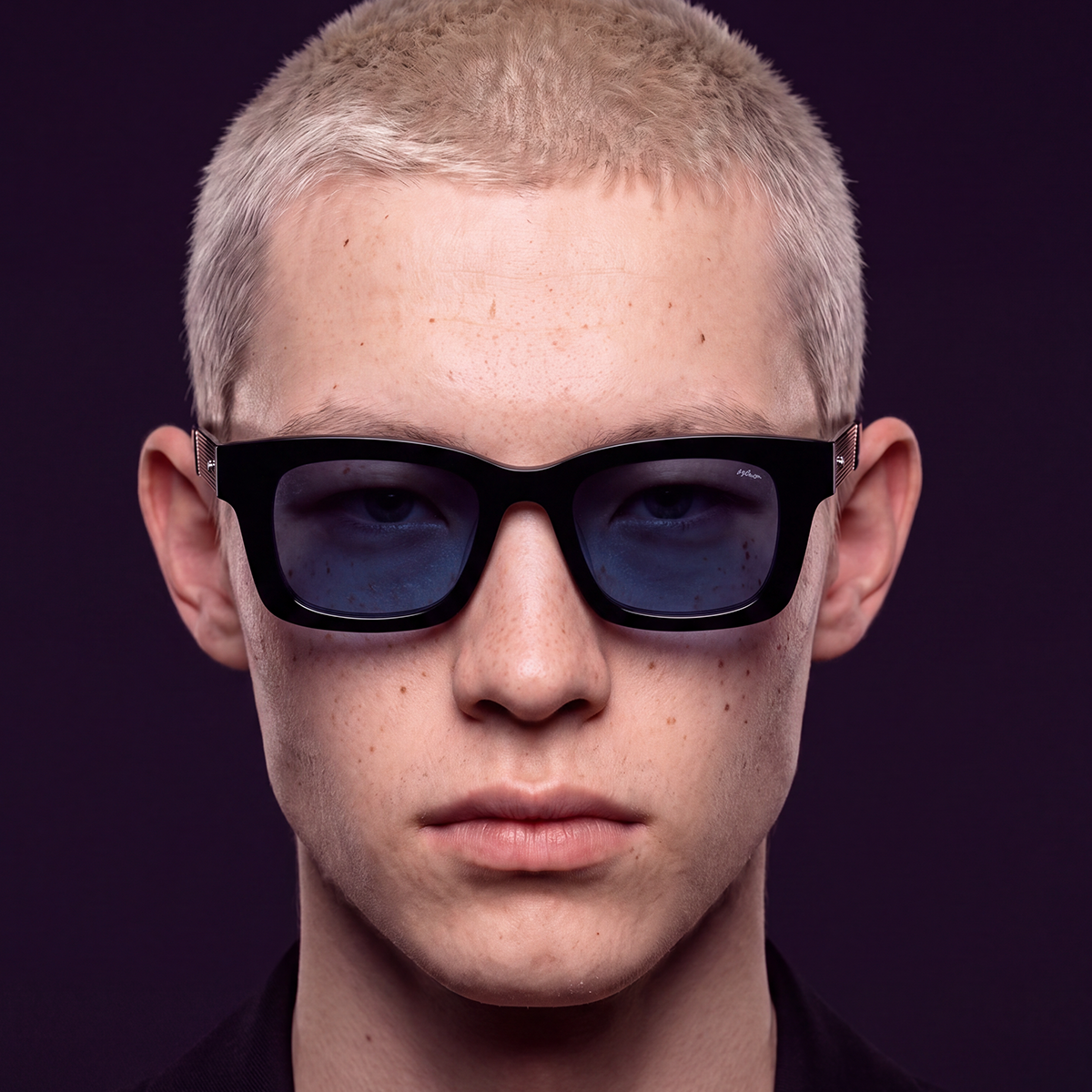 Rich Plateado Lente Azul
