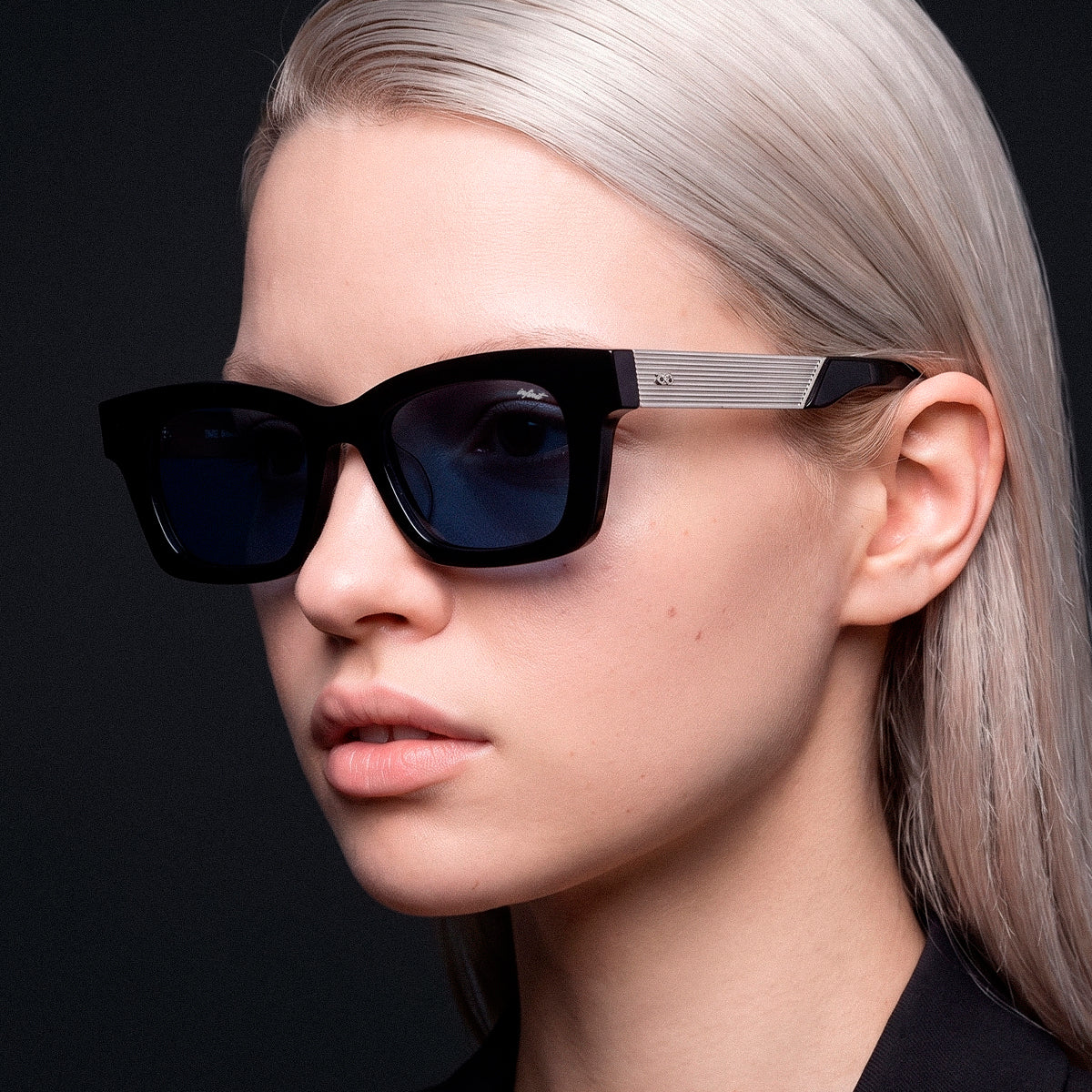 Rich Plateado Lente Azul