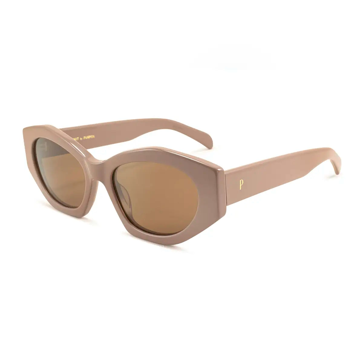 Anteojos De Sol Sainte Marie Coral Lente Marron By Pampita