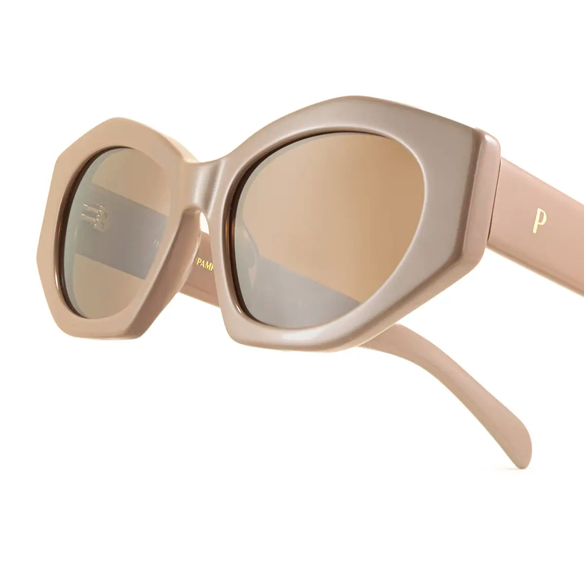 Anteojos De Sol Sainte Marie Coral Lente Marron By Pampita