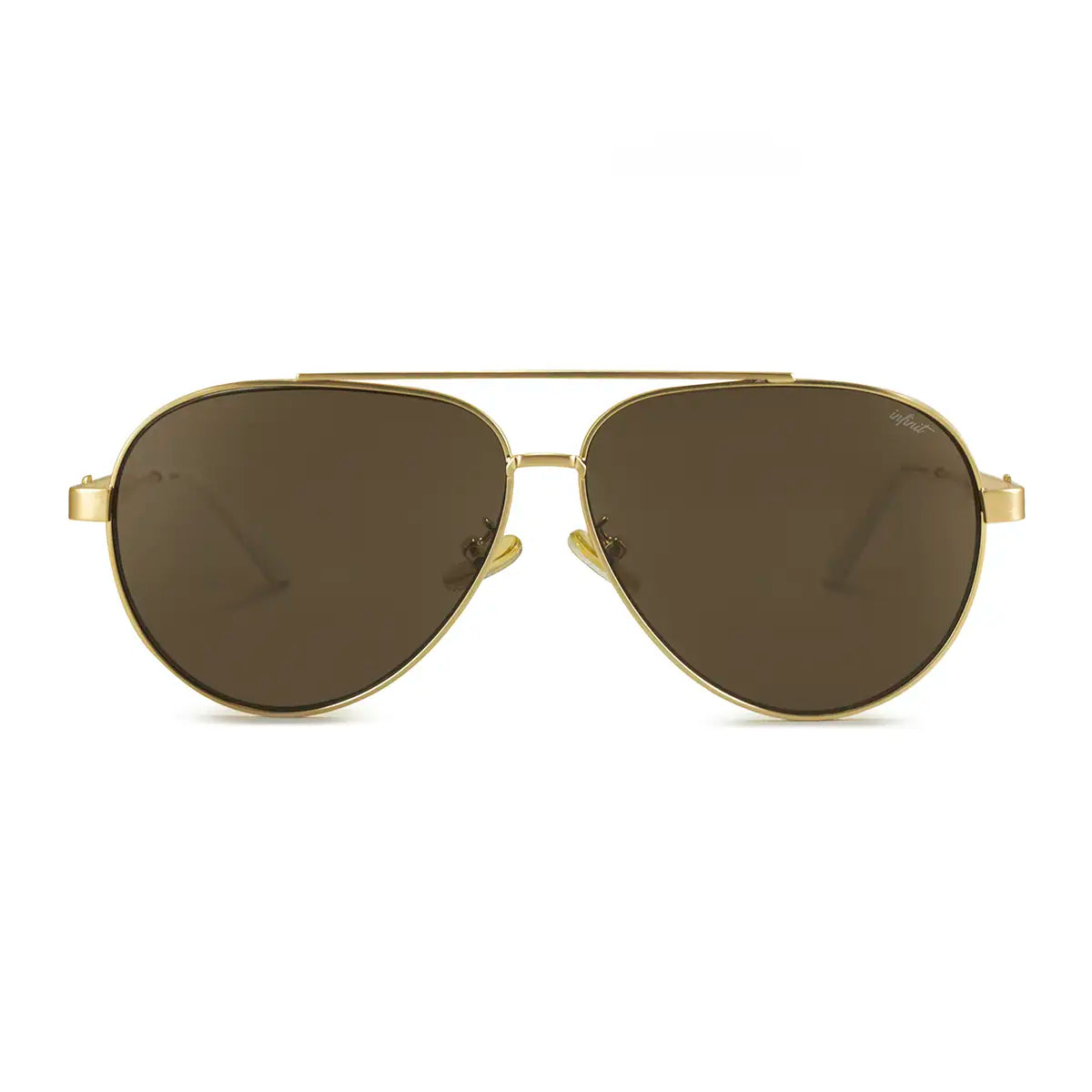 Anteojos De Sol Saint Moritz Dorado Lente Marron By Pampita