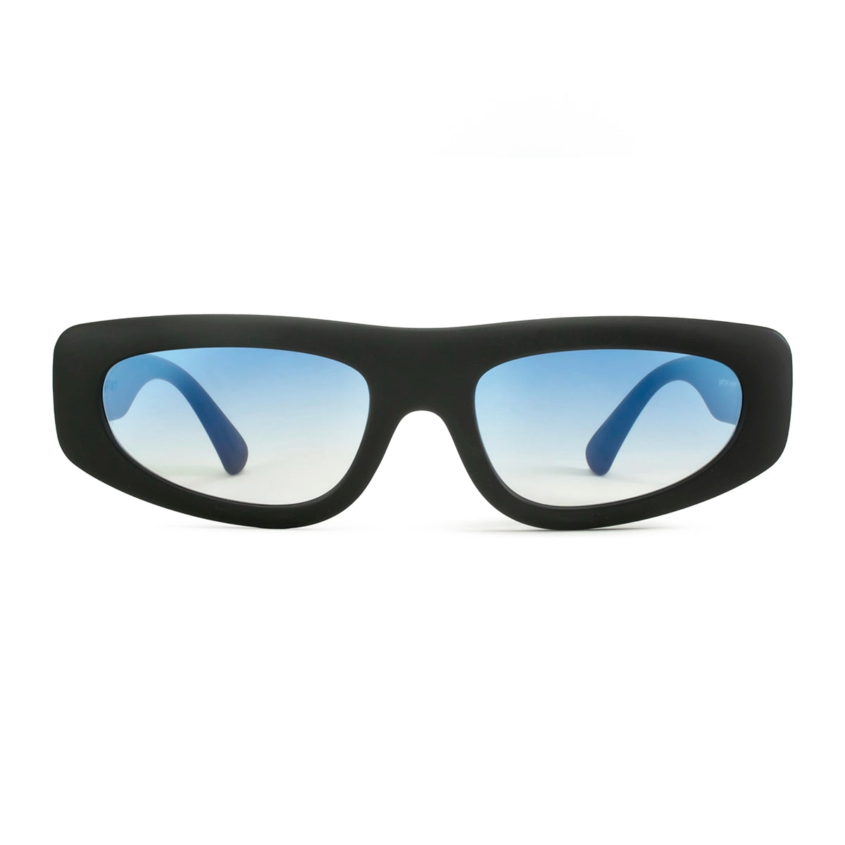 Shanghai Negro Mate Lente Suave Espejada Azul Degrade Gotic Silver