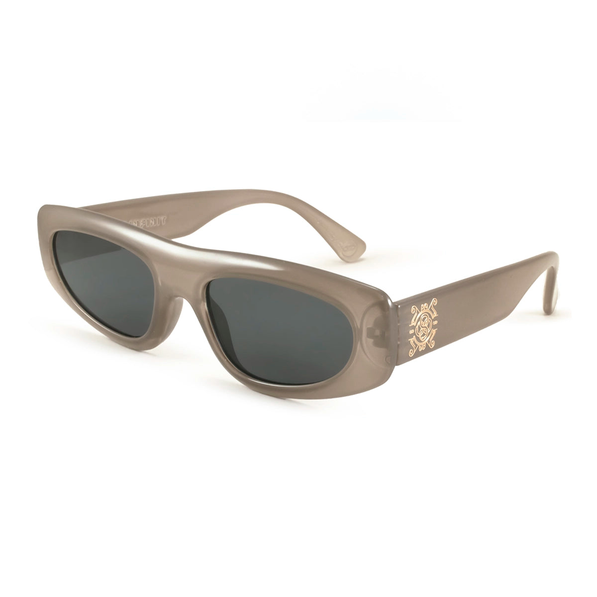 Anteojos De Sol Shanghai Milky Brown Lente Gris Snake Edicion Limitada