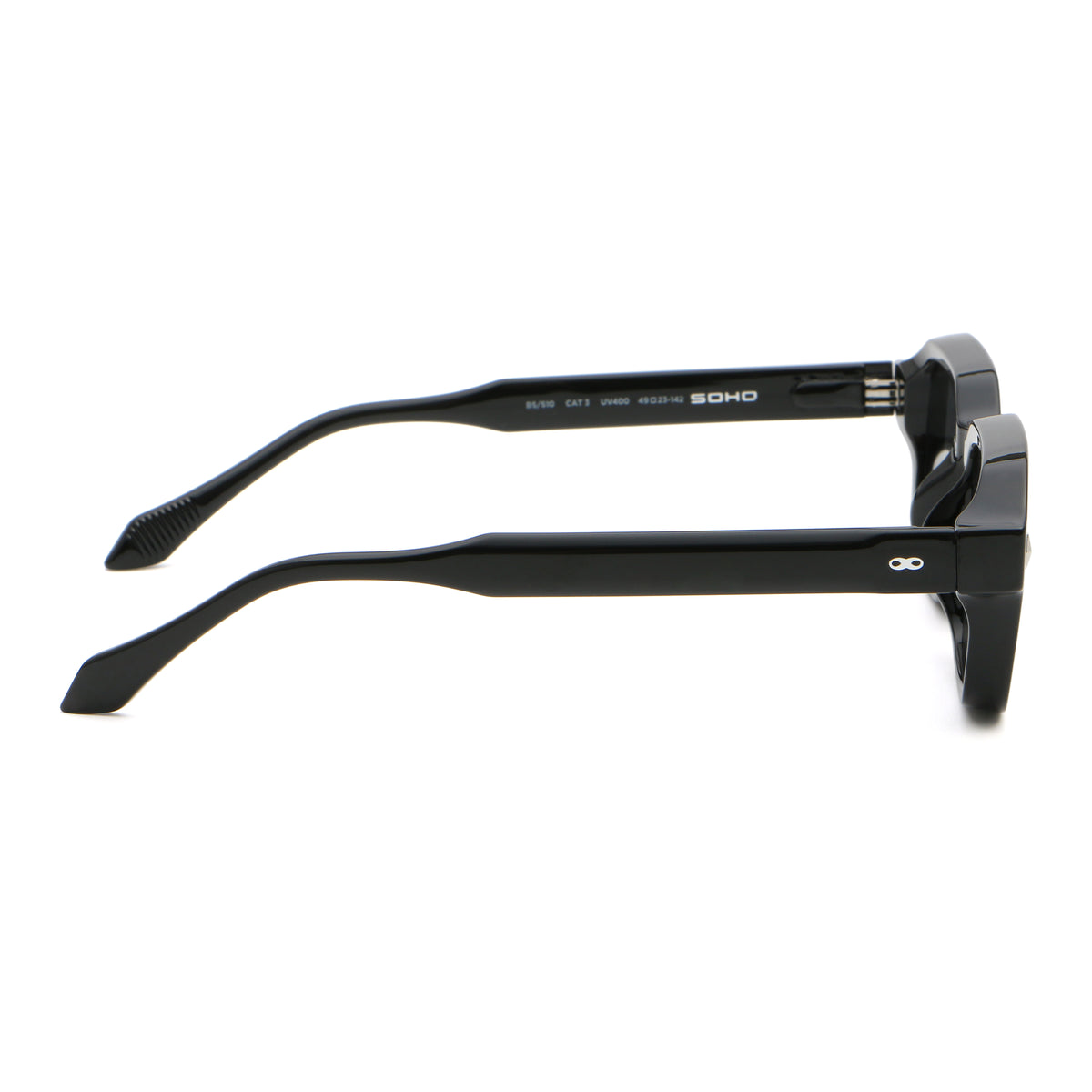 Soho Negro Brillo Lente Gris