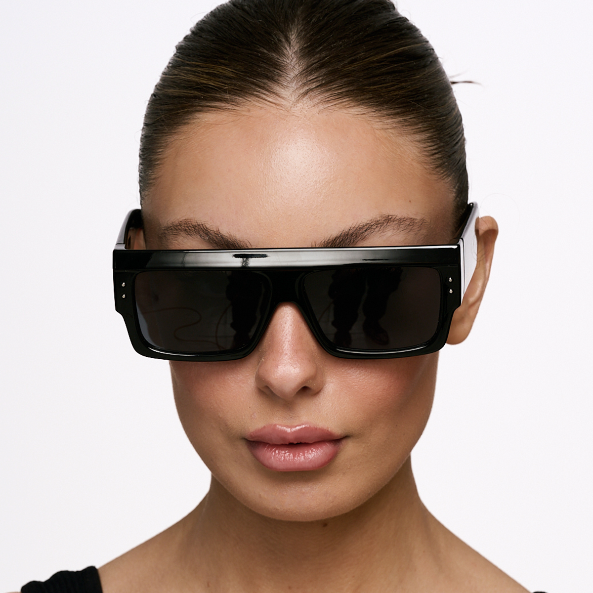 Suzuka Negro Brillo Lente Gris