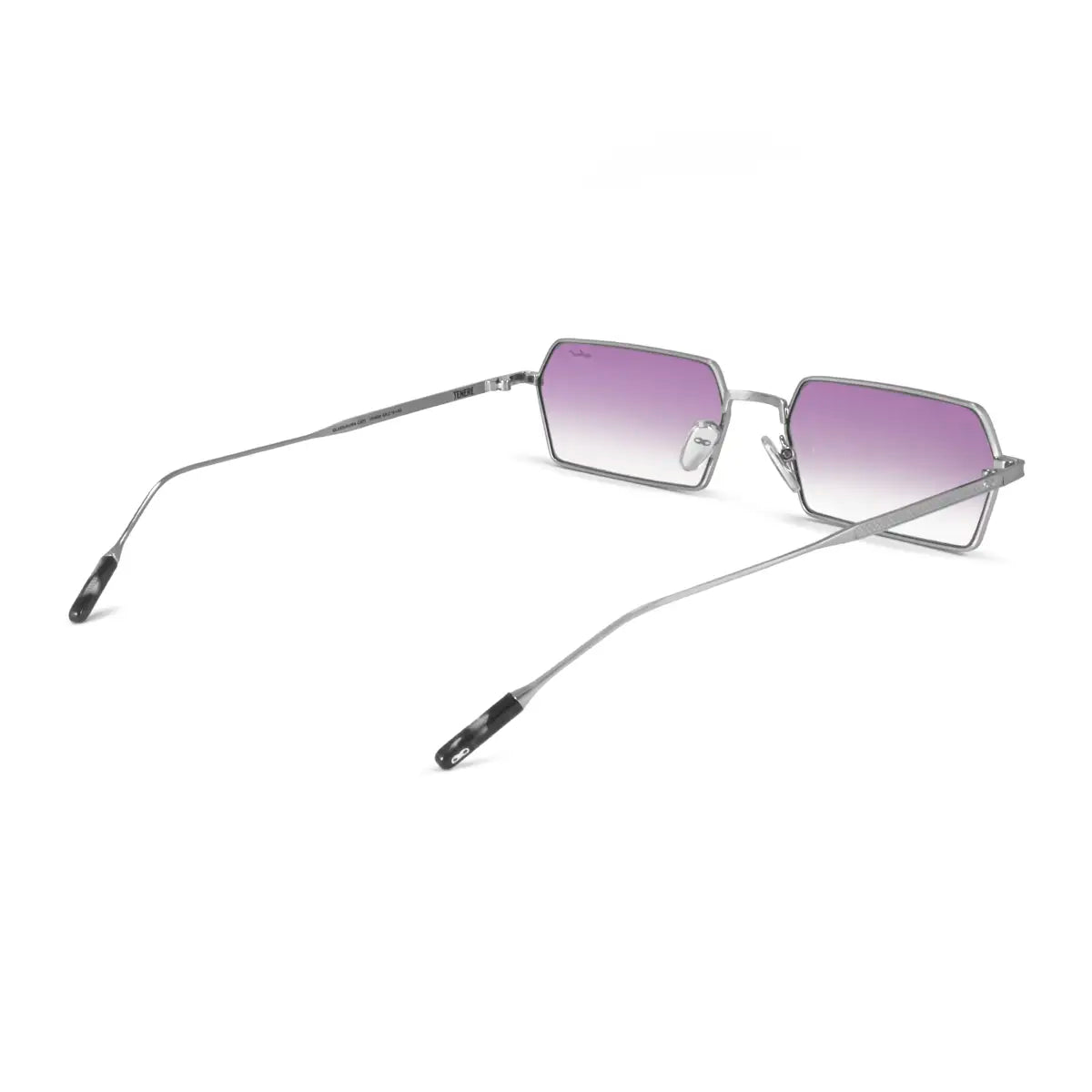 Anteojos De Sol Tenere Plateado Lente Violeta Degrade