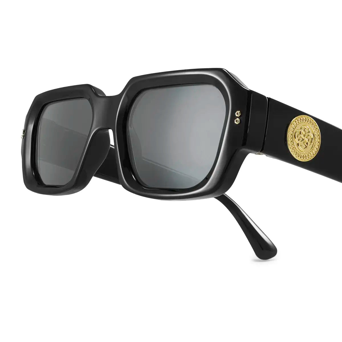 Bronx Negro Brillo Lente Gris Uroboro Metal