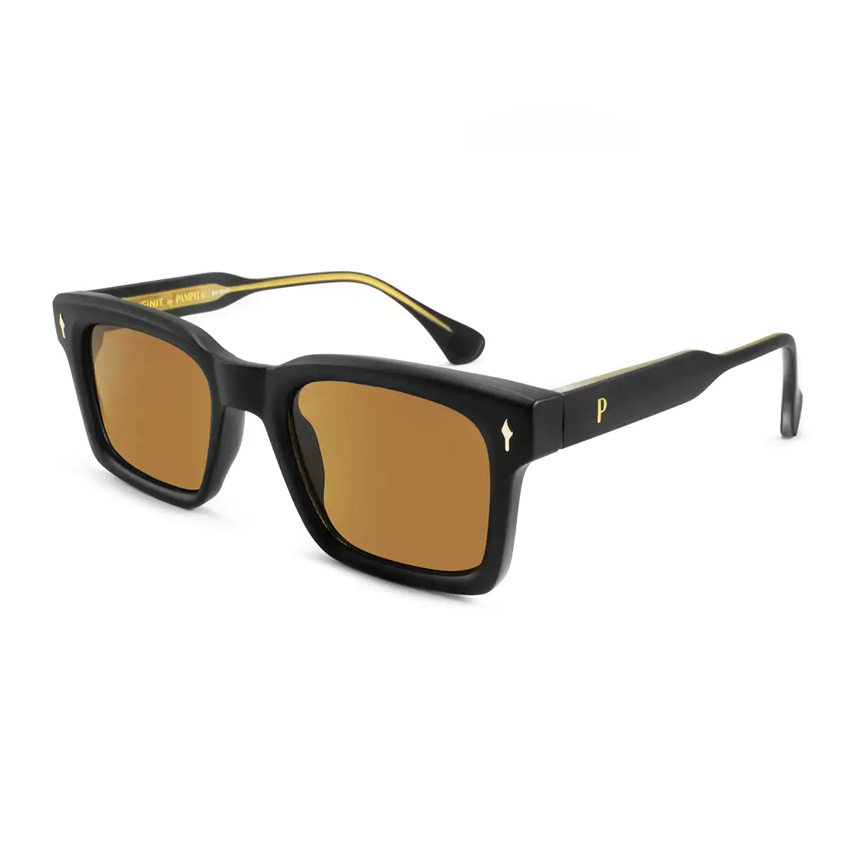 Anteojos De Sol Trento Negro Mate Lente Marron By Pampita