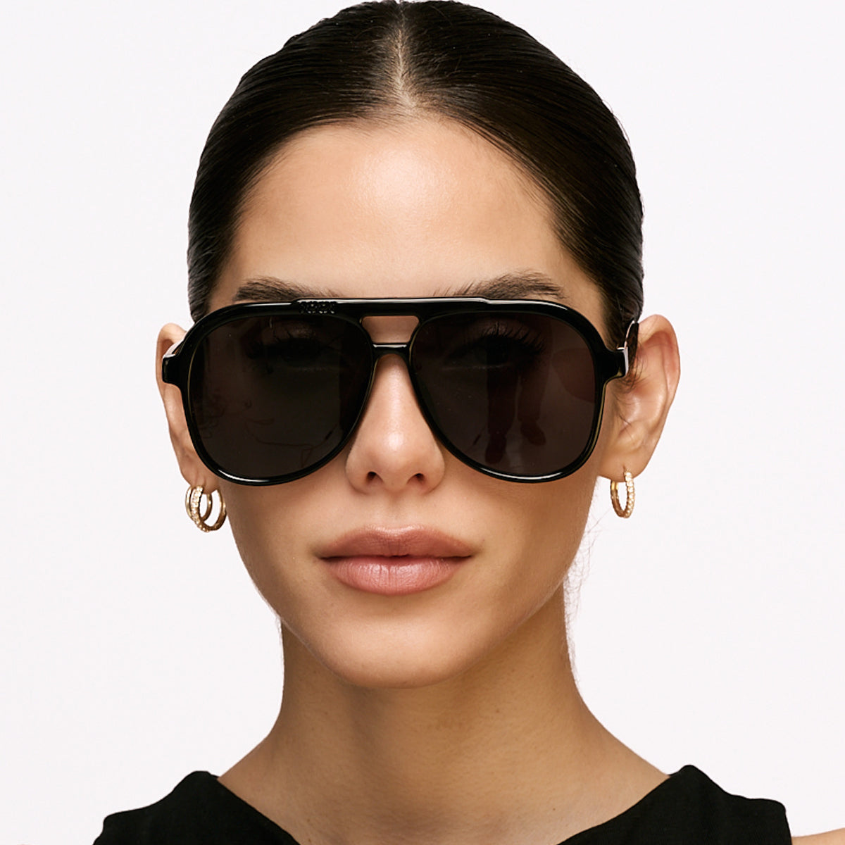 Triple Xxx Metal Negro Brillo Lente Gris