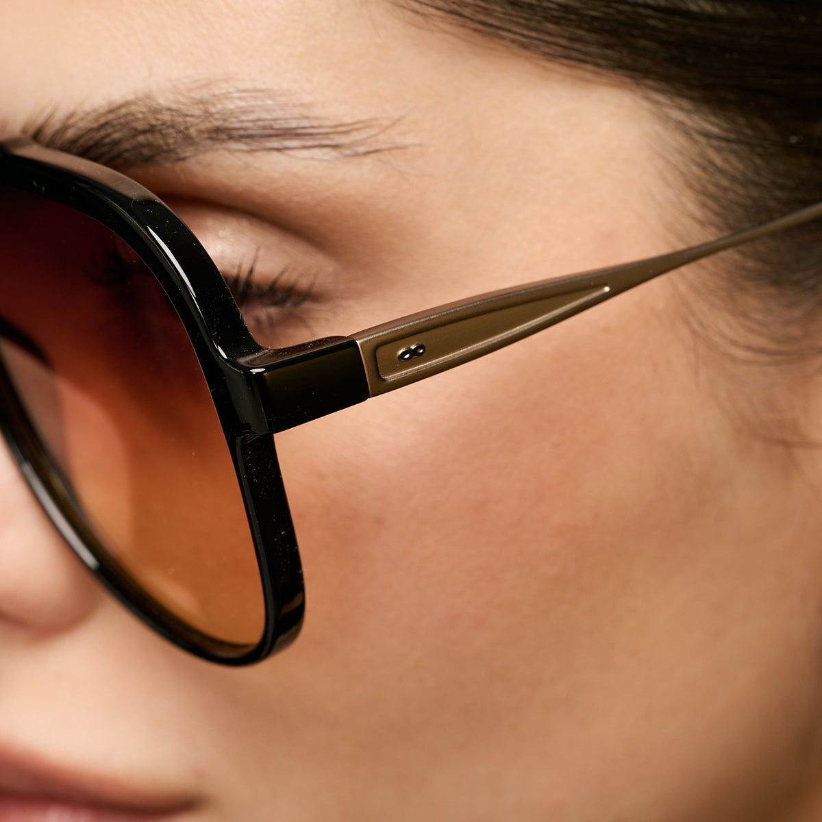 Triple Xxx Metal Negro Brillo Lente Sunset