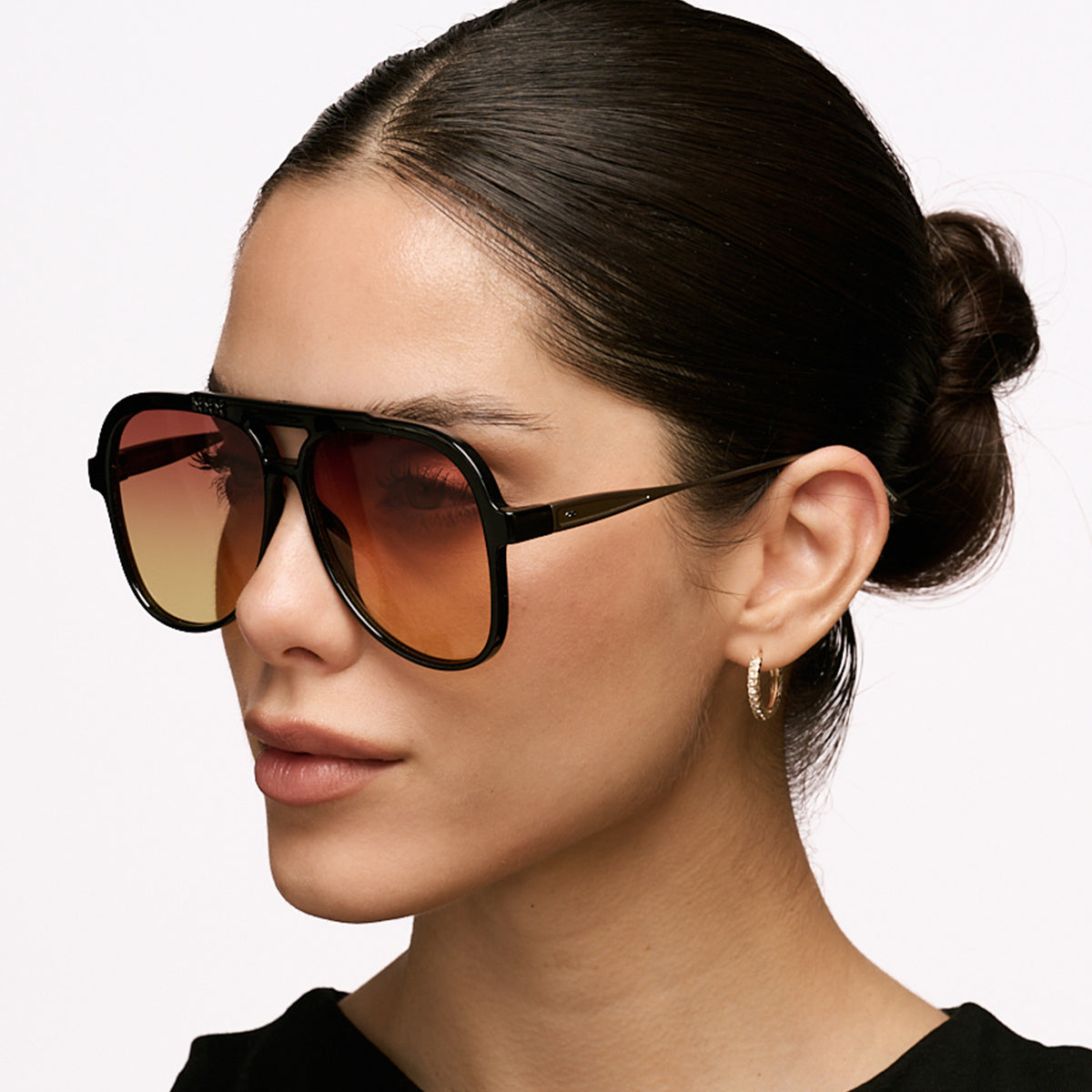 Triple Xxx Metal Negro Brillo Lente Sunset