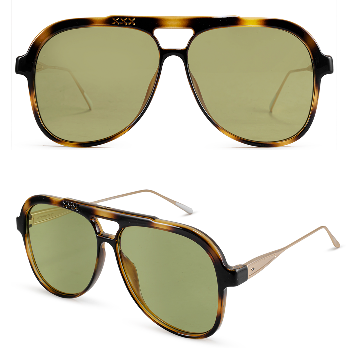 Triple Xxx Metal Carey Lente Verde