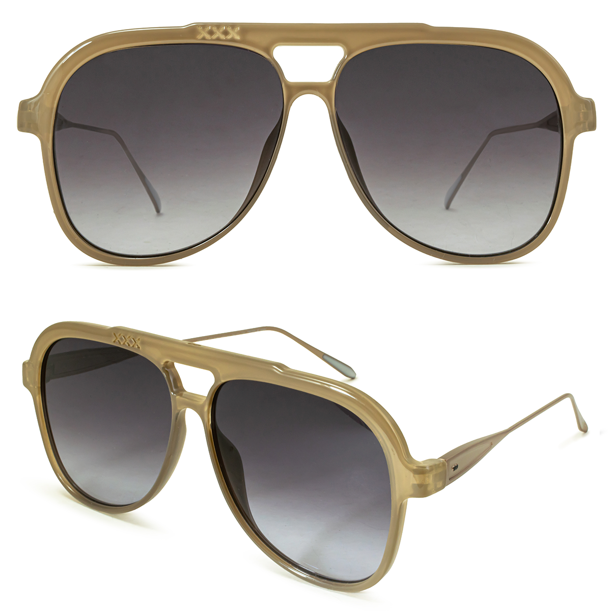 Triple Xxx Metal Milky Brown Lente Gris Degrade