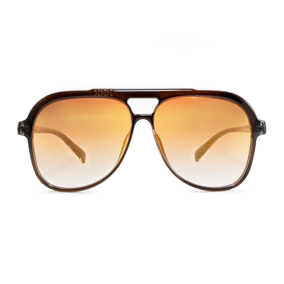 Triple Xxx Translucido Marron Lente Suave Espejada Dorada Degrade