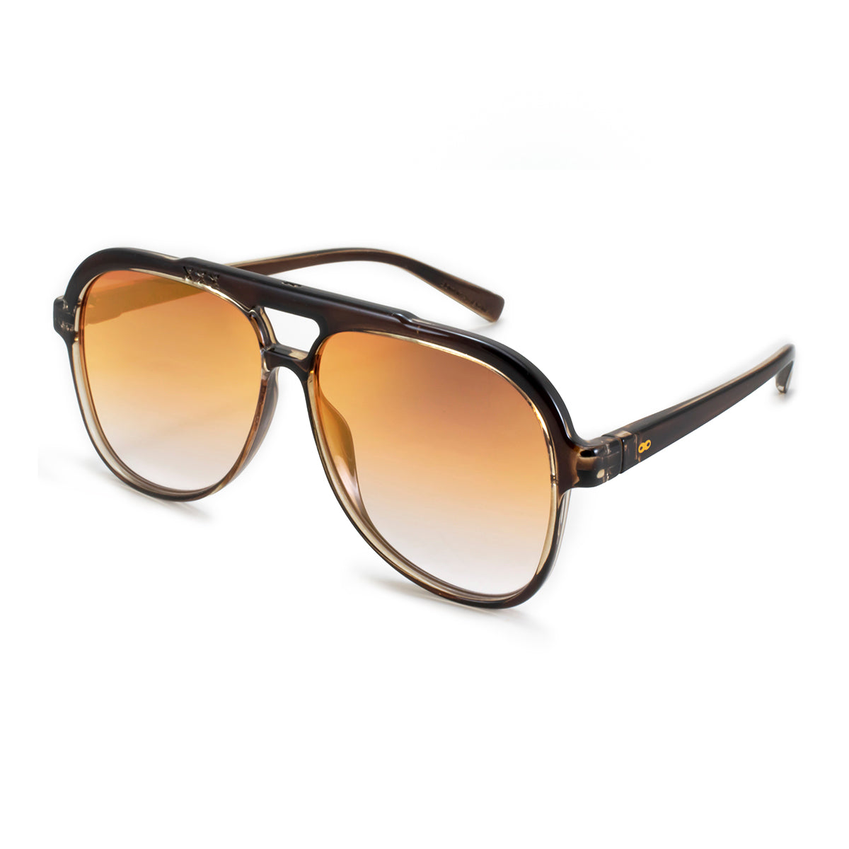 Triple Xxx Translucido Marron Lente Suave Espejada Dorada Degrade
