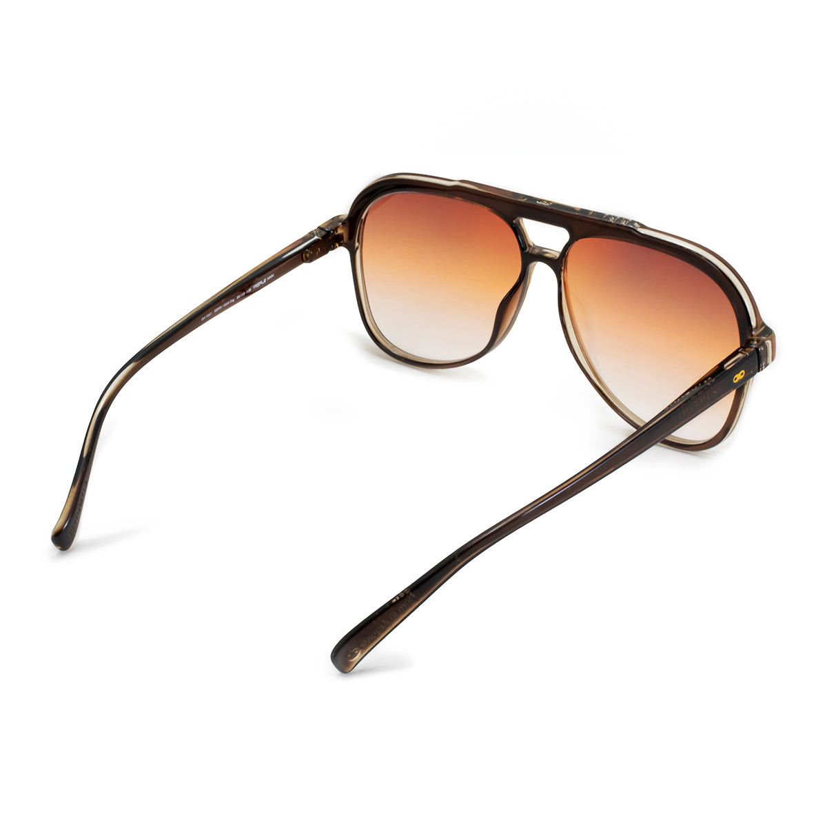 Triple Xxx Translucido Marron Lente Suave Espejada Dorada Degrade