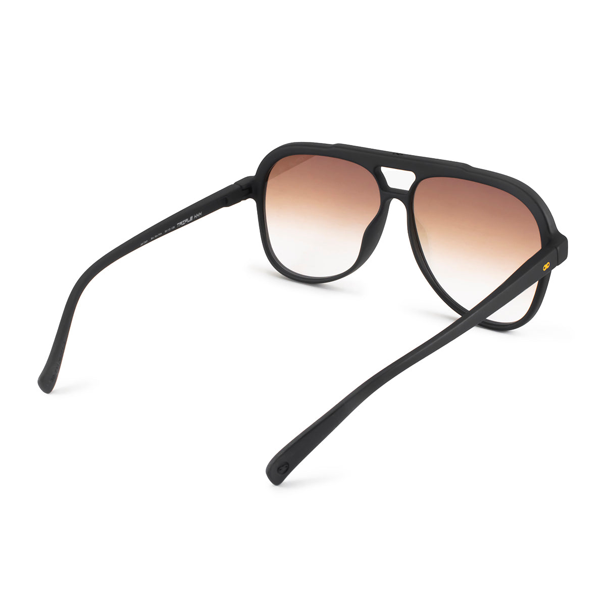 Anteojos De Sol Triple Xxx Negro Mate Lente Suave Espejada Rosa Degrade