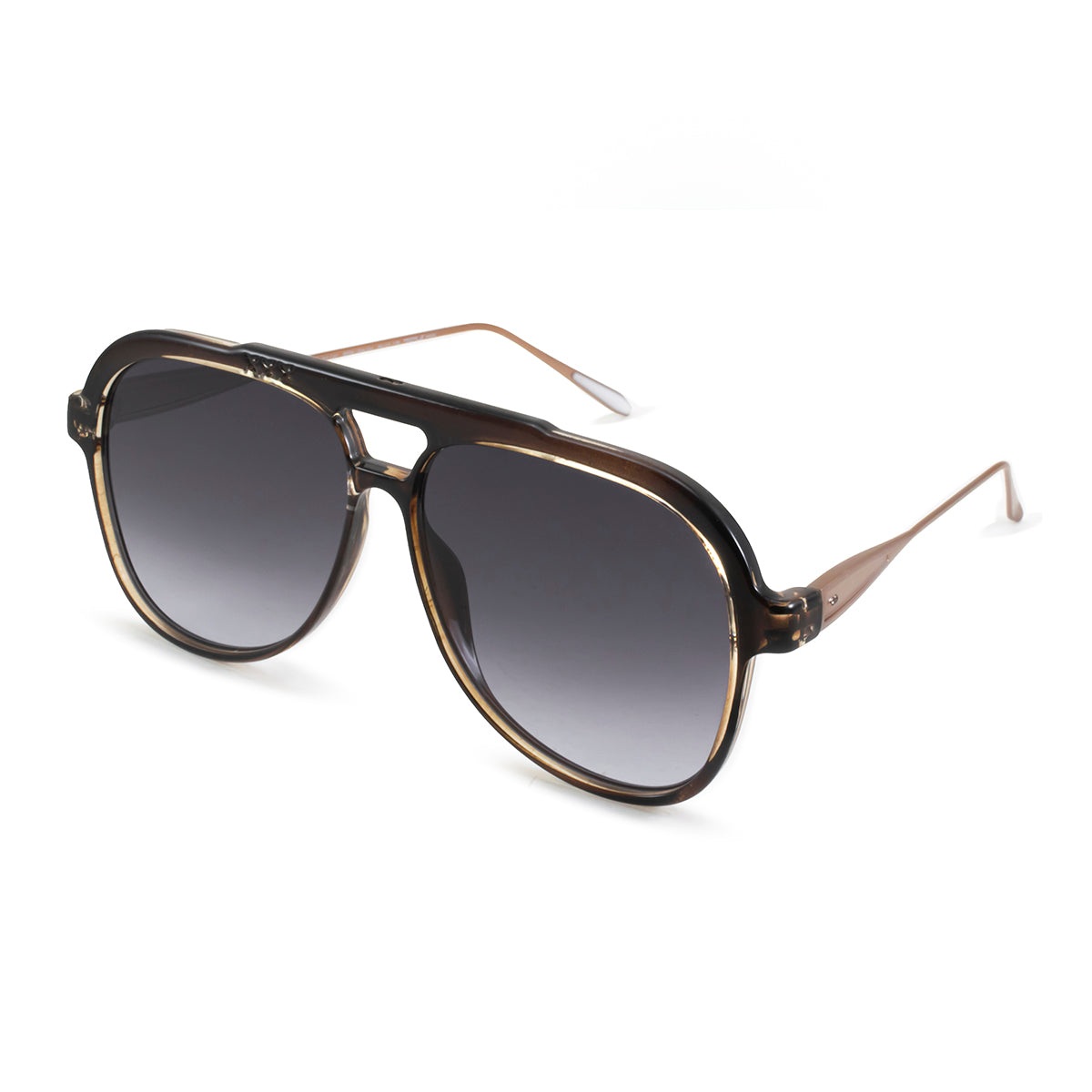 Triple Xxx Metal Translucido Marron Lente Gris Degrade