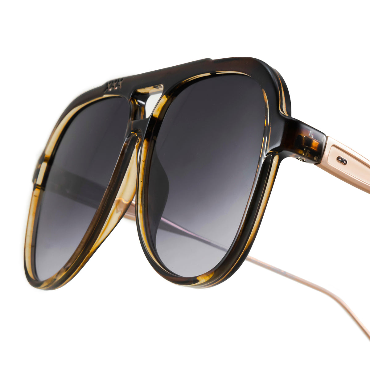 Triple Xxx Metal Translucido Marron Lente Gris Degrade