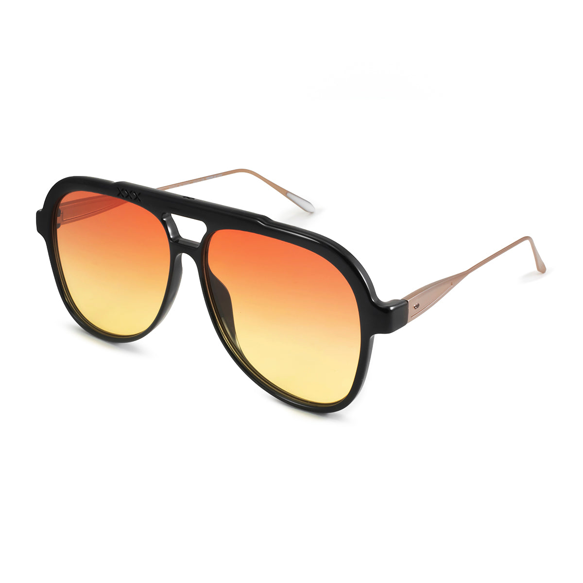 Triple Xxx Metal Negro Brillo Lente Sunset