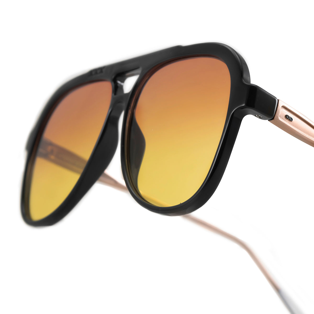 Triple Xxx Metal Negro Brillo Lente Sunset