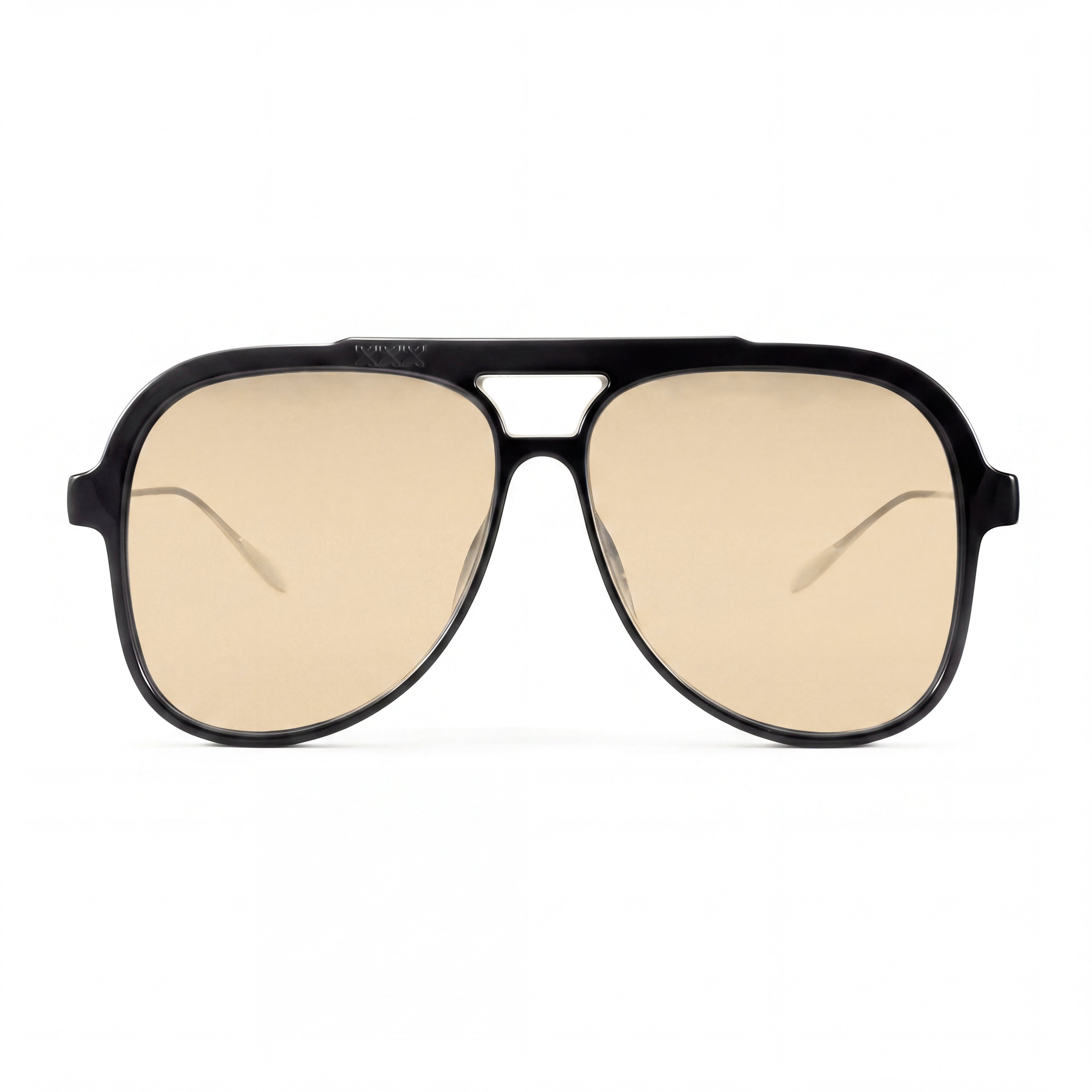 Triple Xxx Metal Negro Brillo Lente Tostado