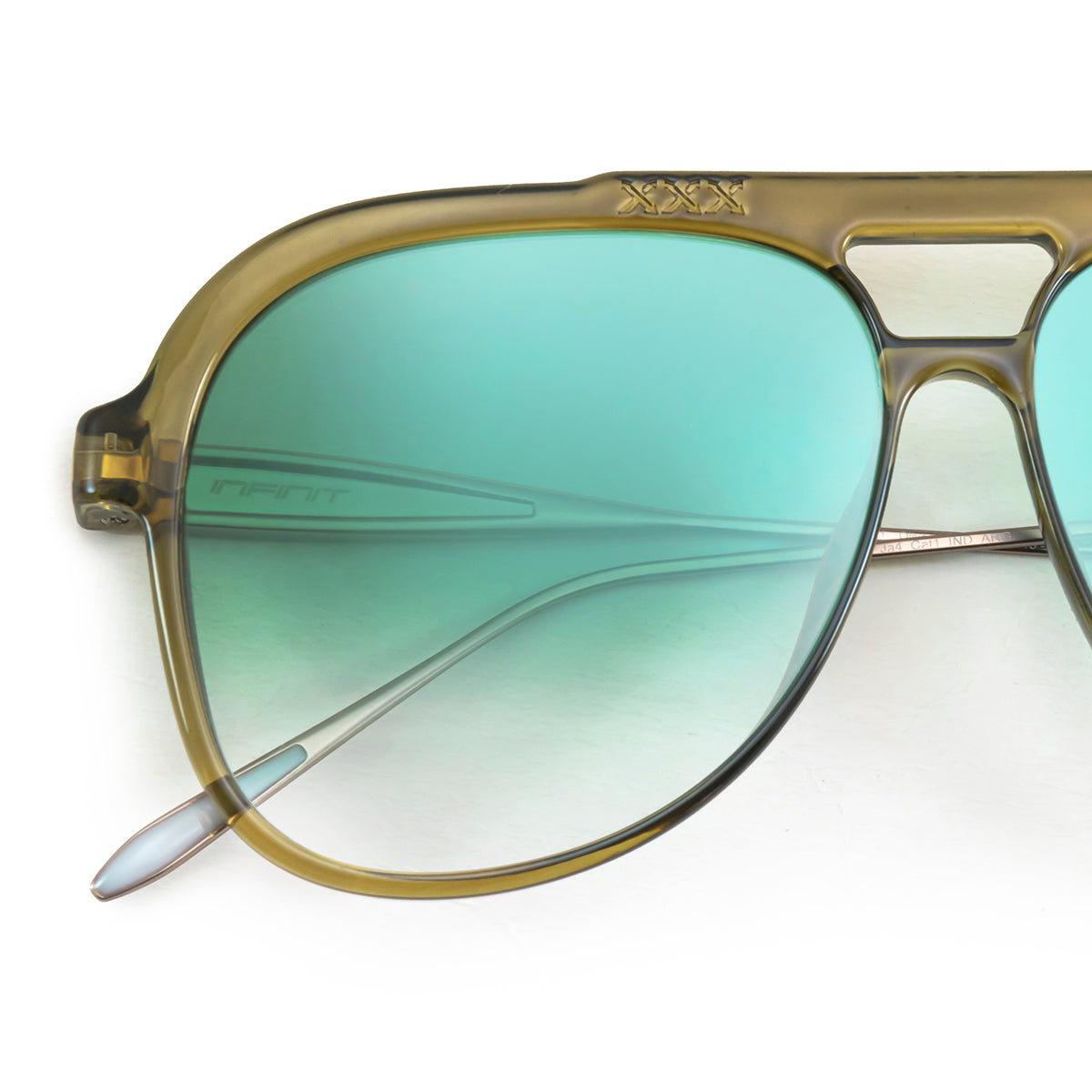 Triple Xxx Metal Oliva Lente Verde Degrade