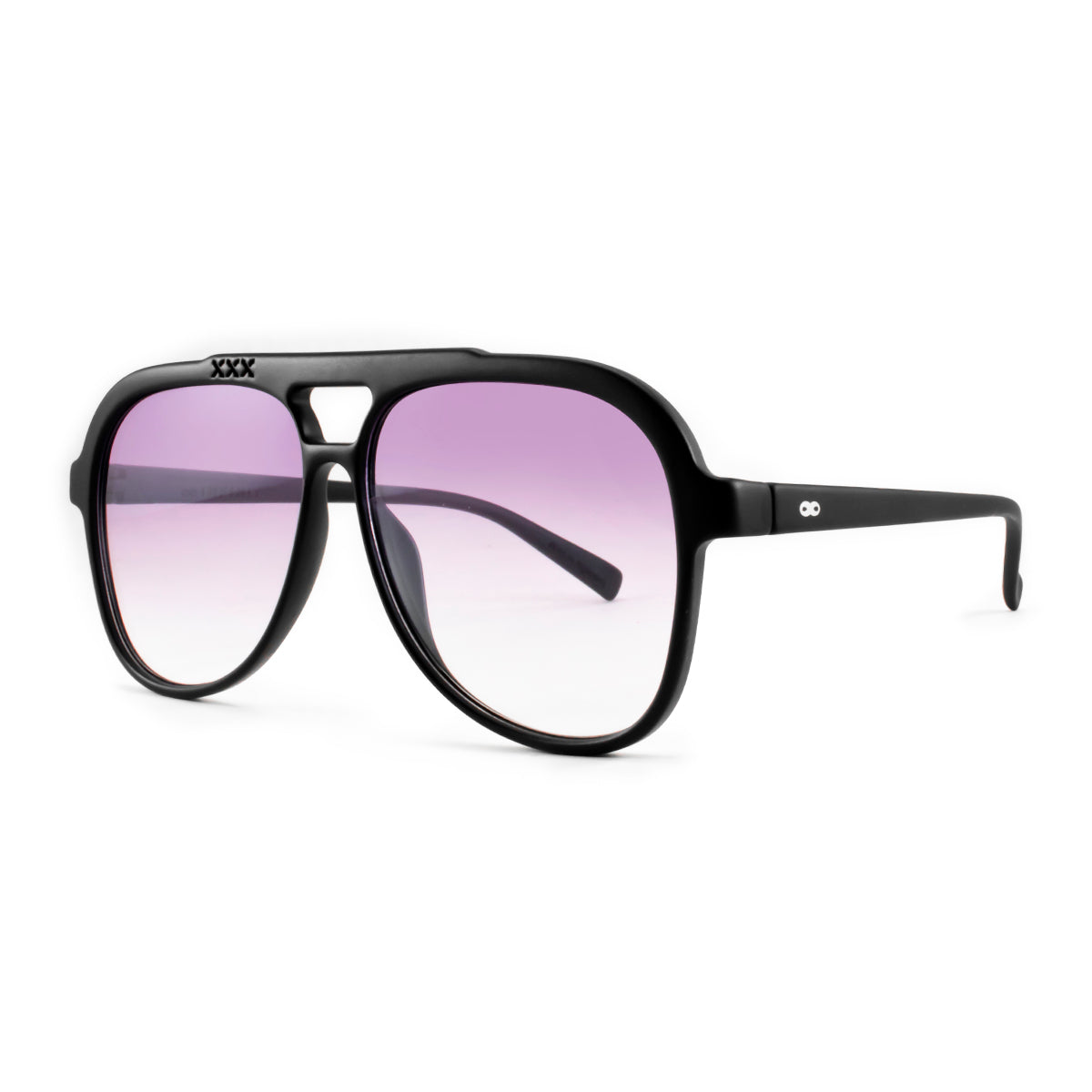 Triple Xxx Negro Mate Lente Purpura Degrade