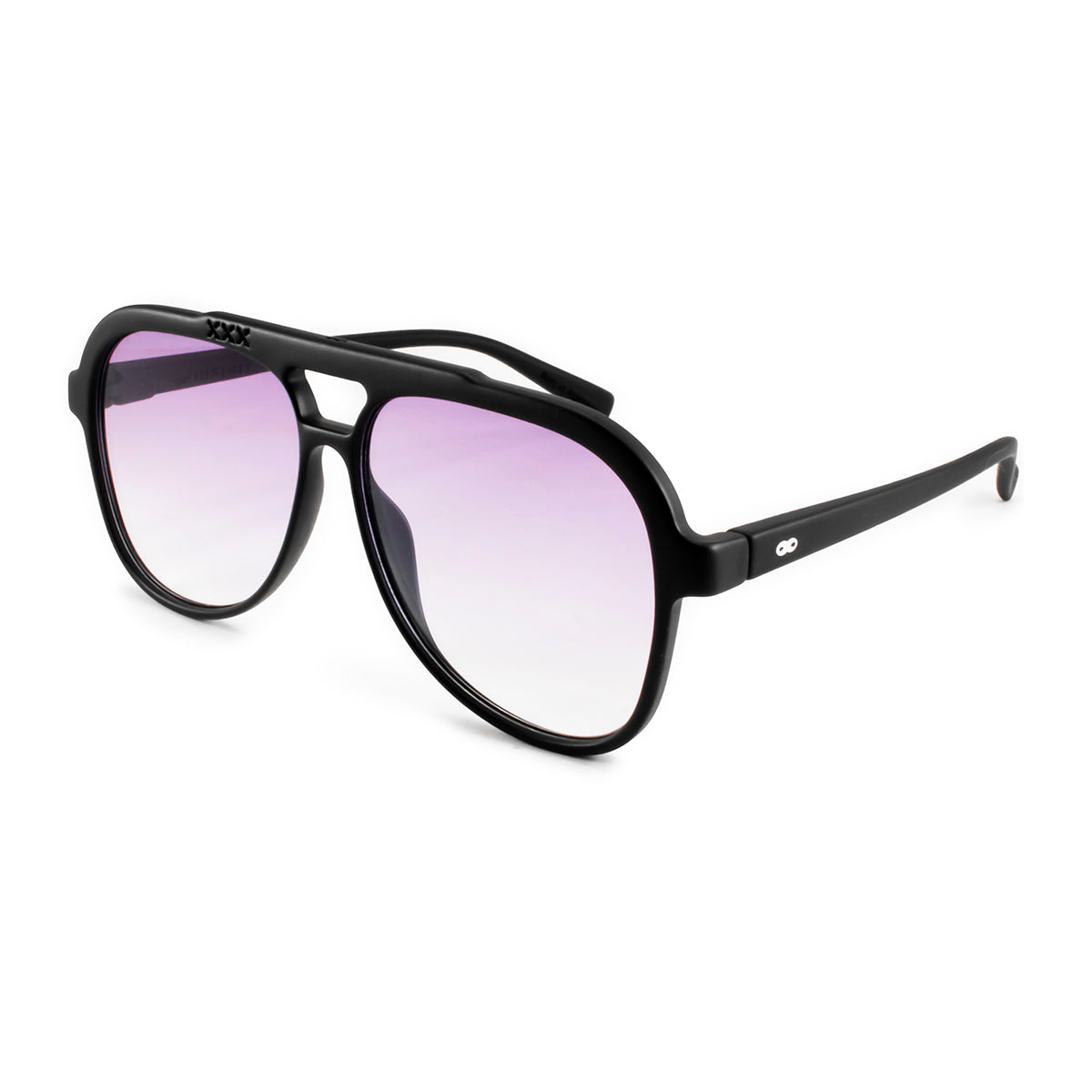 Triple Xxx Negro Mate Lente Purpura Degrade