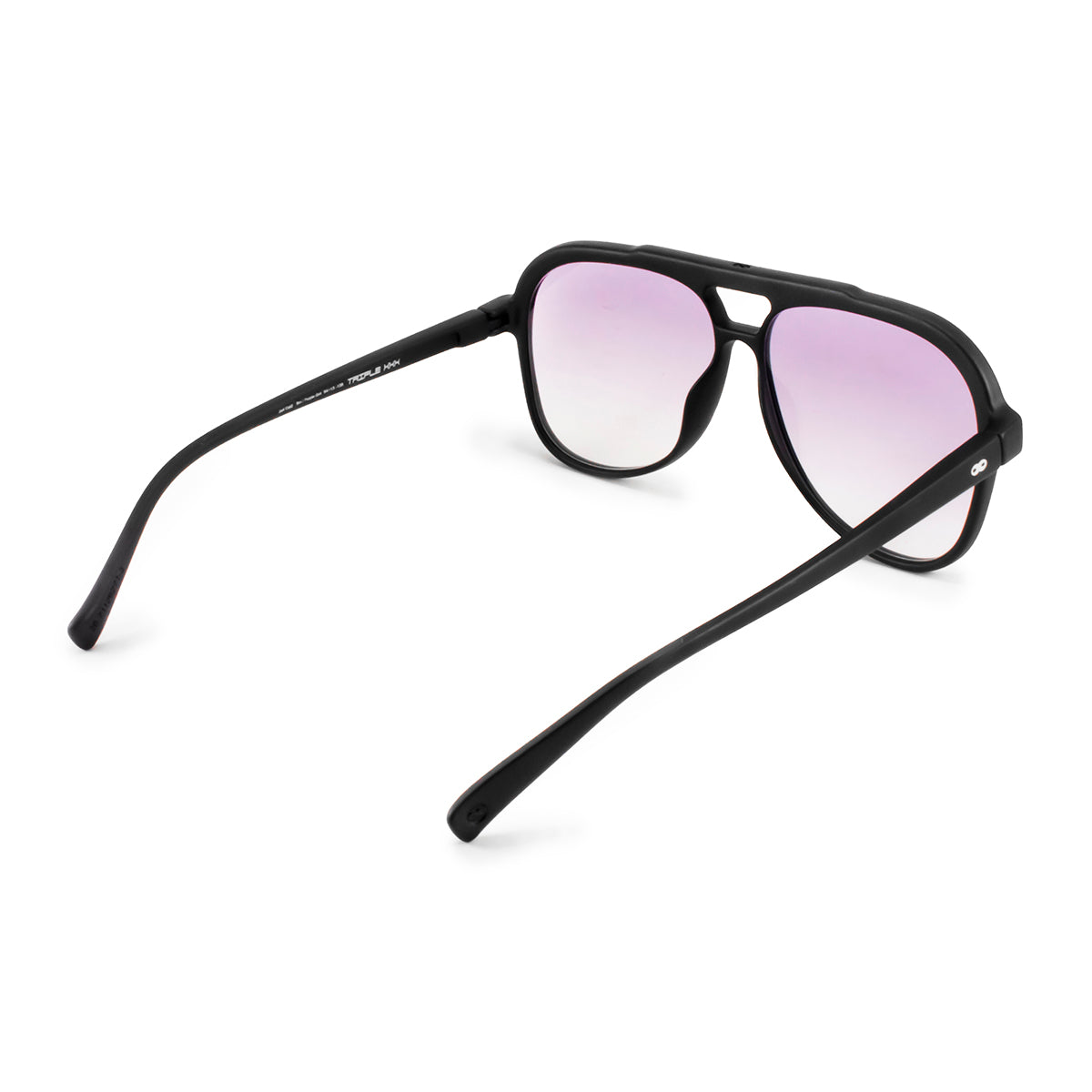 Triple Xxx Negro Mate Lente Purpura Degrade