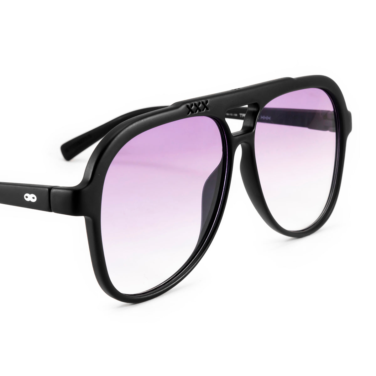 Triple Xxx Negro Mate Lente Purpura Degrade
