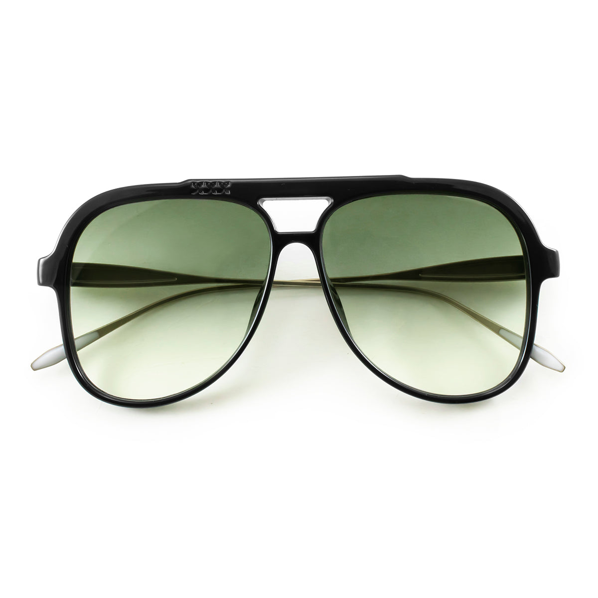 Triple Xxx Metal Negro Brillo Lente Oliva Degrade