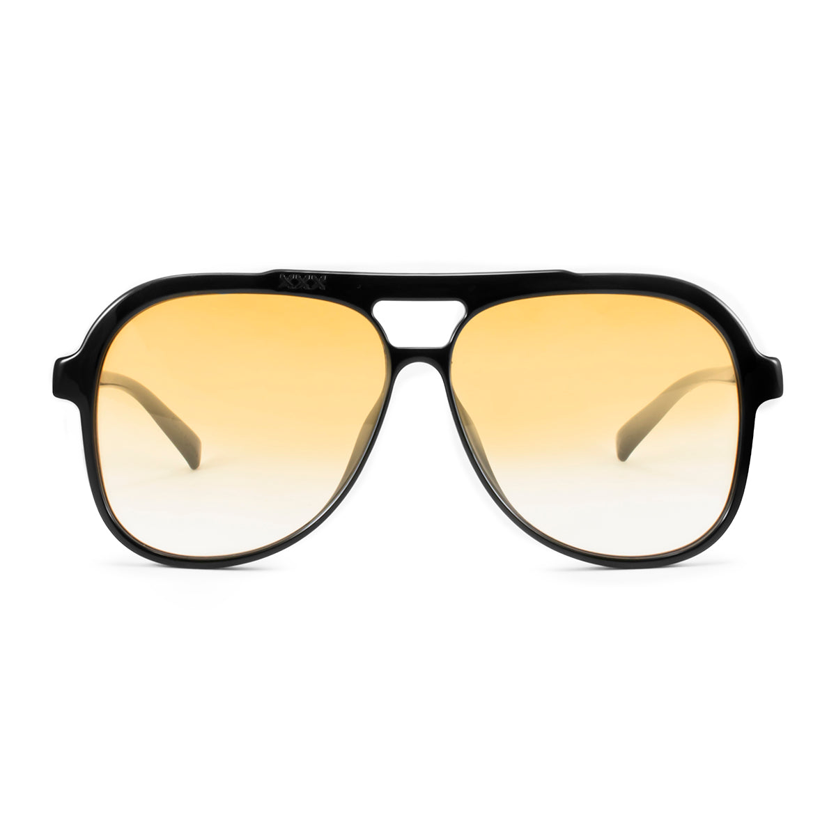 Triple Xxx Negro Brillo Lente Naranja Degrade