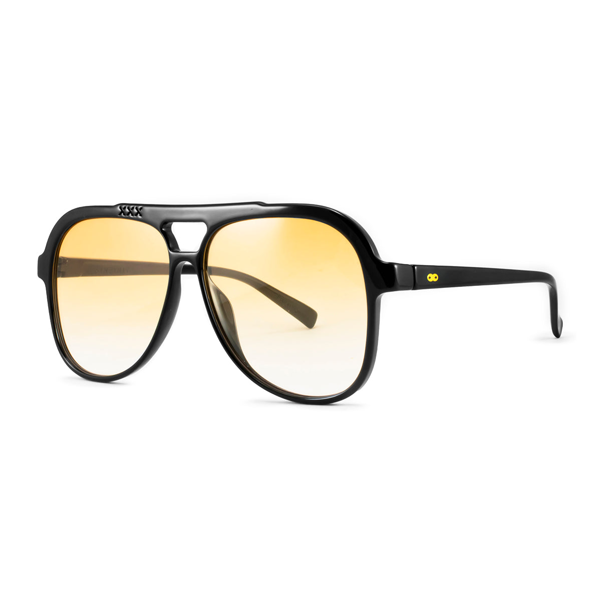 Triple Xxx Negro Brillo Lente Naranja Degrade