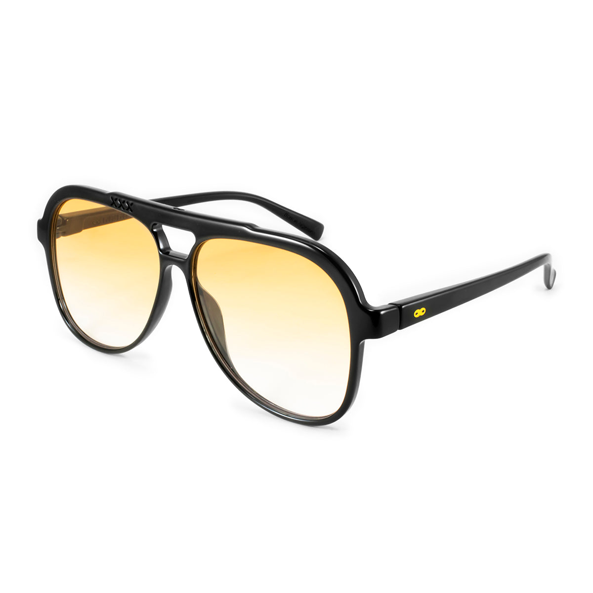 Triple Xxx Negro Brillo Lente Naranja Degrade